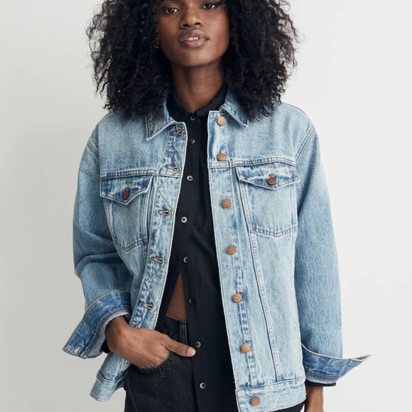 Madewell Jackets & Blazers - Madewell The Oversized Trucker Jean Jacket in Kelson Wash